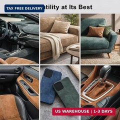 Premium Self-Adhesive Suede Fabric Wrap for Cars, Suede Car Interior Wrap for Da