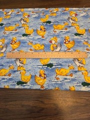Northcott Fabric Puddle Ducks Sue Kruger Running Raincoat Water Scenes 3 Yards
