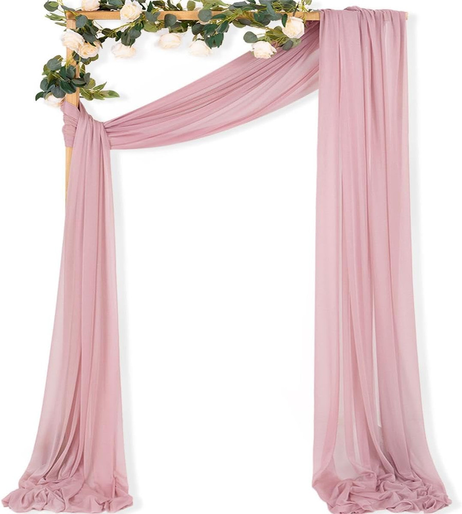 Dusty Rose Wedding Arch Draping Fabric 1 Panel 29″ X 20 FT Extra Long Gauze Drap