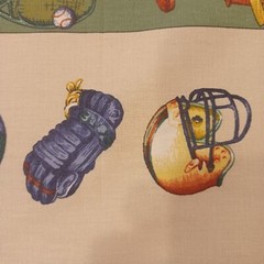 Bloomcraft Screen Print Sports Cotton Fabric Baseball Football Stain Repellent