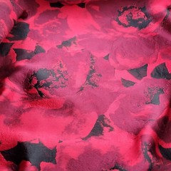 Roses Glossy Italian Jacquard in Black, Burgundy, and Red! Gorgeous and Rich!!