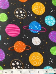 Planets – Exotic Worlds in Outer Space – Quilt Fabric – Free Shipping – Yard