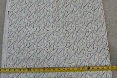 By 1/2 Yd, Red Green & Navy Print on Off-White, Moda, Christenson, V and Co.V403