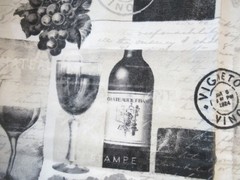 JOANN SNUGGLE FLANNEL Sewing Fabric CHEERS Champagne & Wine RARE 1YX42″ NEW