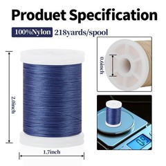 10 Spools Extra Strong Upholstery Thread, Bonded 218 yards, Common colors