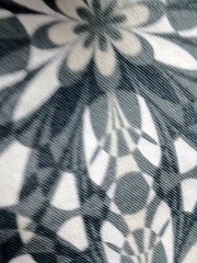 Silent Cinema by Jenean Morrison Gray & White Flower Designs – Cotton – 36″x42″