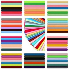 200 Pcs 10 x 10 Inch Solid Cotton Fabric Squares Bundle Fat Quarters Sewing F…