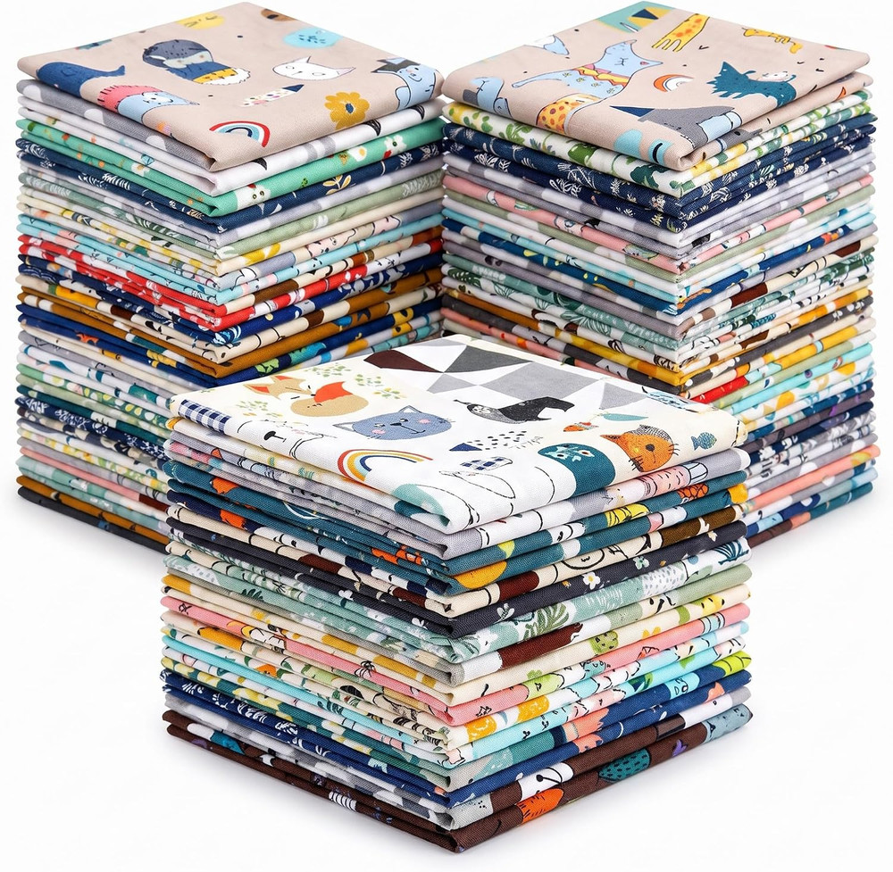 100 Pcs 10 X 10 Inch Cotton Fabric Squares Precut 10″X10″ Quilting Fabric Square