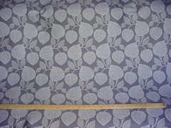 1-3/8Y Robert Allen 231705 Fall Fun Leaf Damask Grey Drapery Upholstery Fabric