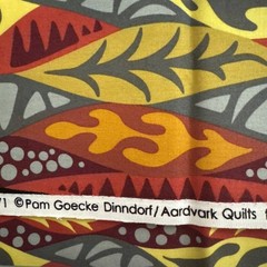 Fabric 100% Cotton One Yard Size Caio Designed By Pam Goecke Aardvark Robert Kau