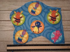 backyardigans fun fabric length polyester 6 characters 2.5 inch #1005 *