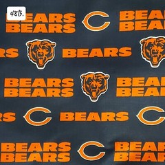 Sports Cotton Fabric by the ½ yard- Football Teams