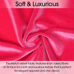 Fuchsia Stretch Velvet Fabric – 60″ Wide – Polyester Spandex – by the Yard