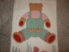 Vintage Country Classics PATCHWORK BEAR Ameritex Cut and Sew Green Overalls 16″