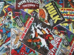 SUPER HEROES VTG 2012 MARVEL COMICS Eugene Textiles Cotton Fabric 1YDX43″ NEW