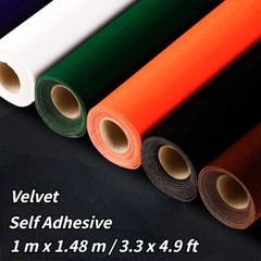 DIY Self Adhesive Velvet Fabric Sticker for Car Interior Jewelry Case Sew Decor