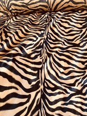 Faux fur Upholstery Zebra Large Brown velboa Fabric Per yard 58″ wide