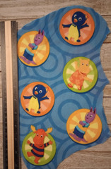 backyardigans fun fabric length polyester 6 characters 2.5 inch #1006 *