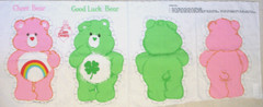 * Care Bears Fabric panel CHEER & GOOD LUCK cut sew 2 sd 14″ PILLOW DOLLS 18X45