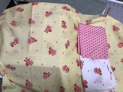 Vintage 1980 Strawberry Shortcake Yellow Gingham Cotton Blend 27×44” plus 2 more