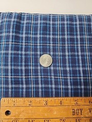Multi-Tone BLUE & White Plaid Woven Cotton Quilting Sewing Fabric 42″ X 3.7yds