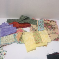 1 Pounds 7 Ounces Cotton Print Fabrics Scraps Quilt
