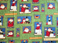 Wintertime Snowman Friends Grn Christmas Teresa Kogut Fabric 23″ Repeat #26989