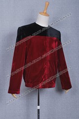 Picard Costume for Star Trek Black Red Velvet Jacket Cosplay Coat Only