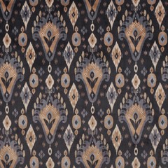 1.5m iLiv Kasbah Anthracite Ikat Soft Velvet Fabric Cushion Curtain Upholstery