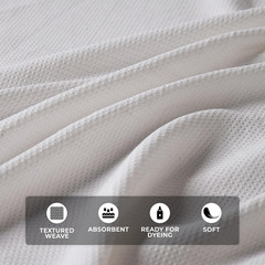 Medium Weight 100% Cotton Waffle Fabric – 2 Meters Bleached Material for Sewi…