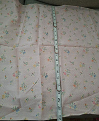 VTG Unused Pink Floral Rose Print Dotted Swiss Fabric 1.5 Yard X 44″ Estate Find