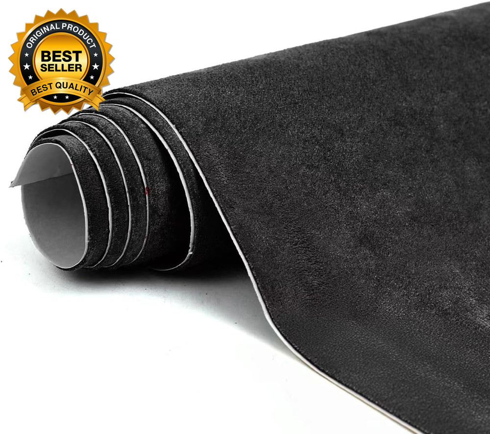 Premium Black Suede Fabric Wrap 17X70 Inch Suede Wrap for Car Interior Self-Adhe
