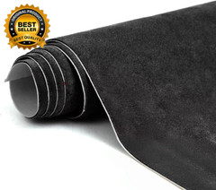 Premium Black Suede Fabric Wrap 17X70 Inch Suede Wrap for Car Interior Self-Adhe