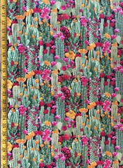 Cactus in Bloom – Timeless Treasures fabric – Cacti & Flowers WEST C6178