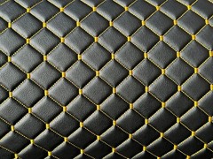 Stitched Vinyl Synthetic Leather Auto Upholstery Material | 2″x2″ 5x5cm Rhombus