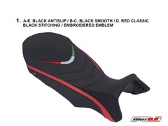 SEAT COVER for MV Agusta Rivale 800 (’13-’18) MotOK Antislip w/ Pattern & Emblem