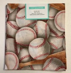 Lot Of 4 Fat Quarters Baseballs Bats Sports – 18″ x 21″ Precut Cotton Fabric