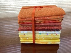 15 Fat Quarters Quilting Lot, In Shades Of Yellows, & Oranges Various Designers
