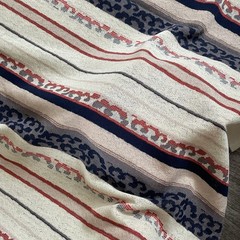 Wool Fabric 37″W 65″L 1.5+ Yd Lightweight Handwoven Dyed Stripes Geometric