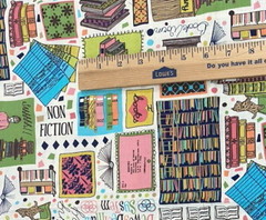 Bookish Jenni Calo Connecting Threads Book Library Cotton Fabric #13