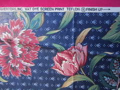 VTG~Chintz~Stanley King Studio VAT DYE~Screen Print~TEFLON Finish~56″ x 120″~