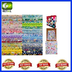 5″x5″ 50 Pack Floral Cotton Fabric Squares – Ideal for Creative Sewing Projects