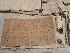 Outdoor Fishing Cabins Animals Hiking Boots Etc Cotton Quilt Remnants Fabric