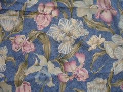 Springs Iris Orchids Fabric 4.5 Yards x 44″ Cotton Blue Pink White Pastels