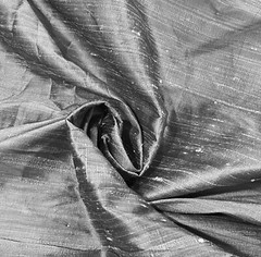 Silver Black Iridescent 100% Silk Dupioni Fabric 54” wide Sold By The Yard