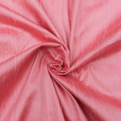 Coral Silk Dupioni Fabric By The Yard, 41 inches width Pink Silk Fabric