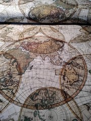 Fabric 108” Wide Cotton Quilt Backingfrom Windham by the Yard – Old World Map