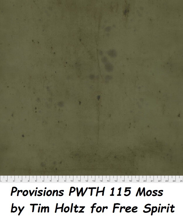 Provisions Tonal Cotton Quilt fabric Tim Holtz / Free Spirit PWTH 115 Moss