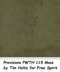 Provisions Tonal Cotton Quilt fabric Tim Holtz / Free Spirit PWTH 115 Moss