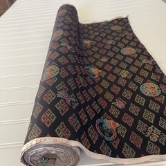 SILK BLACK, Multicolor FABRIC 10 Yards x 23 Inches Wide or 360 Inches x 23 Wide